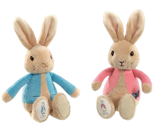 Peter Rabbit & Flopsy Plush Baby Rattles Spotty Dot Toys 