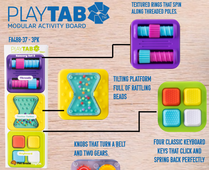 Play Tabs Fat Brain Set 5 Spotty Dot Toys