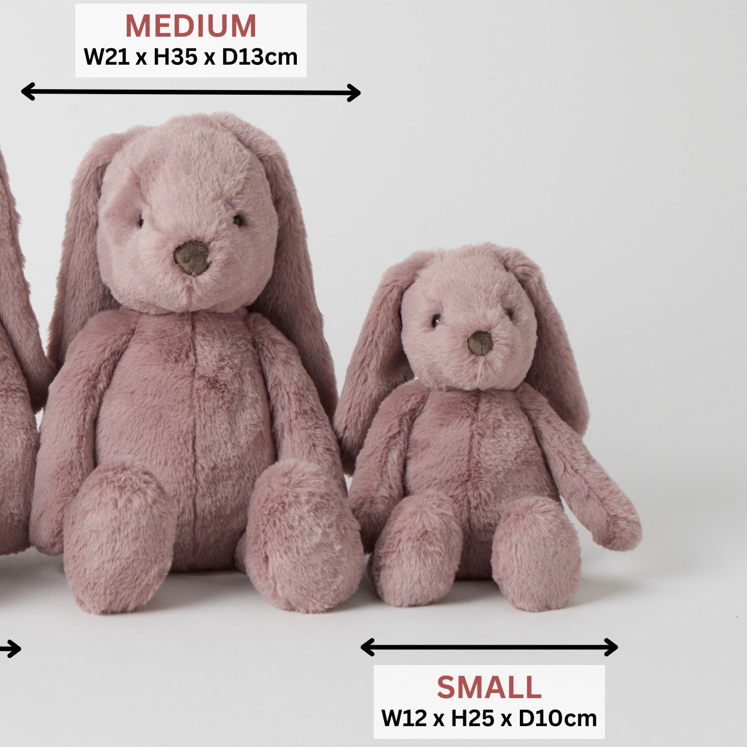 Medium & Small Plush Bunny - Spotty Dot