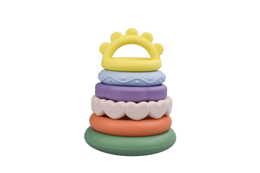 Rainbow Stacking Teether Toy - Spotty Dot