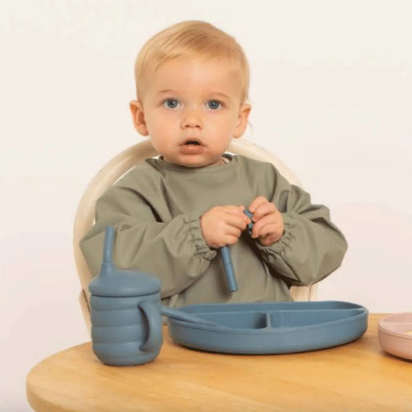 Long Sleeve Bib & Silicone Feeding Range - Spotty Dot