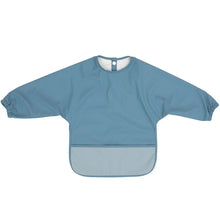 Load image into Gallery viewer, Recycled Long Sleeve Bib Blue - Spotty Dot
