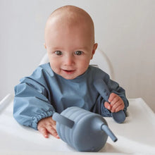 Load image into Gallery viewer, Recycled Long Sleeve Bib Blue Spotty Dot
