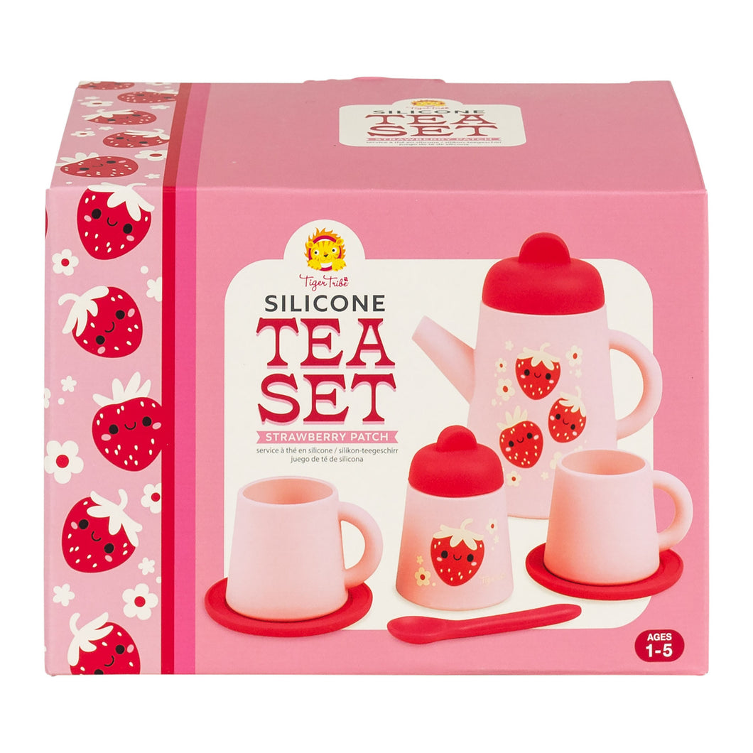 Silicone Tea Set - Strawberry Patch - Spotty Dot Toys AU
