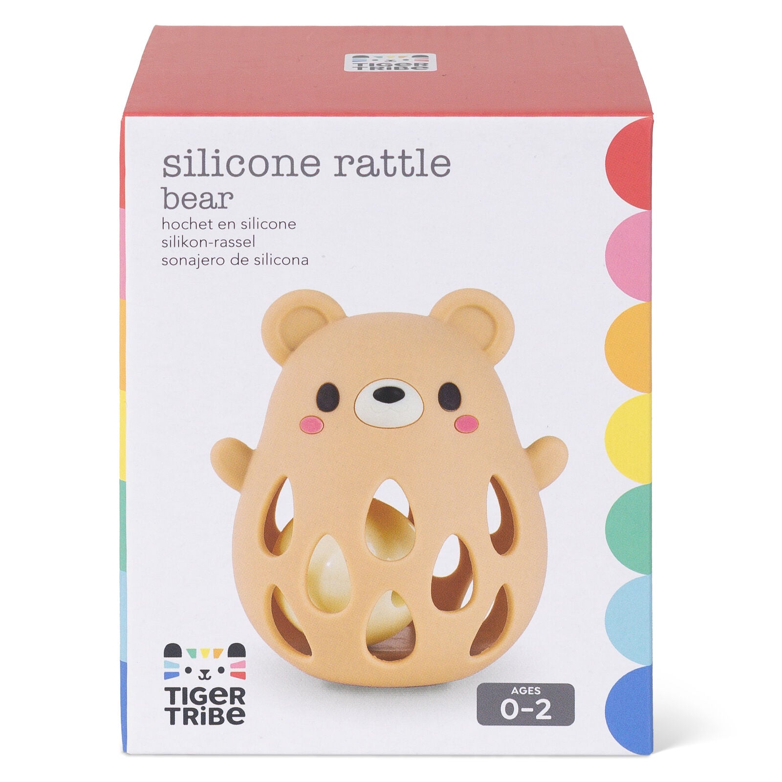Silicone Bear Rattle Spotty Dot Baby 