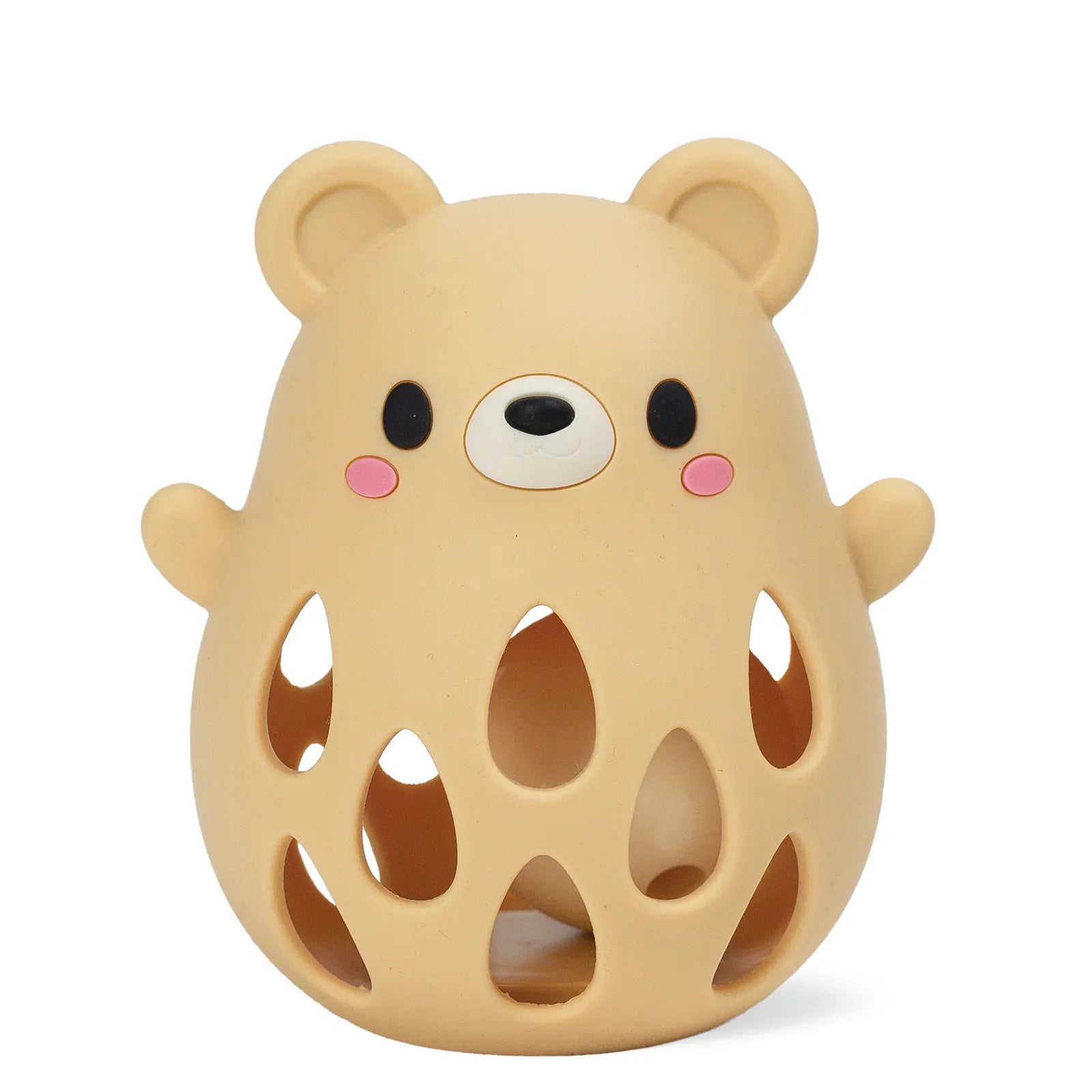 Silicone Bear Rattle Spotty Dot Baby 