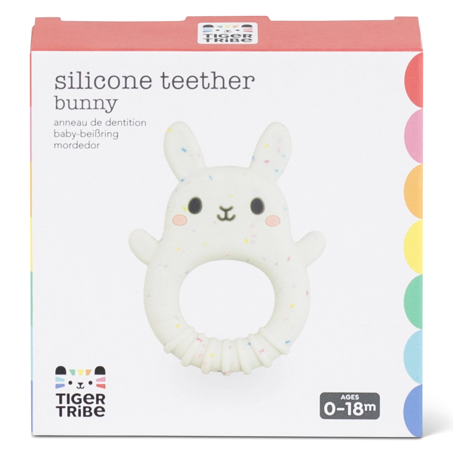 Silicone Bunny Teether Spotty Dot Baby