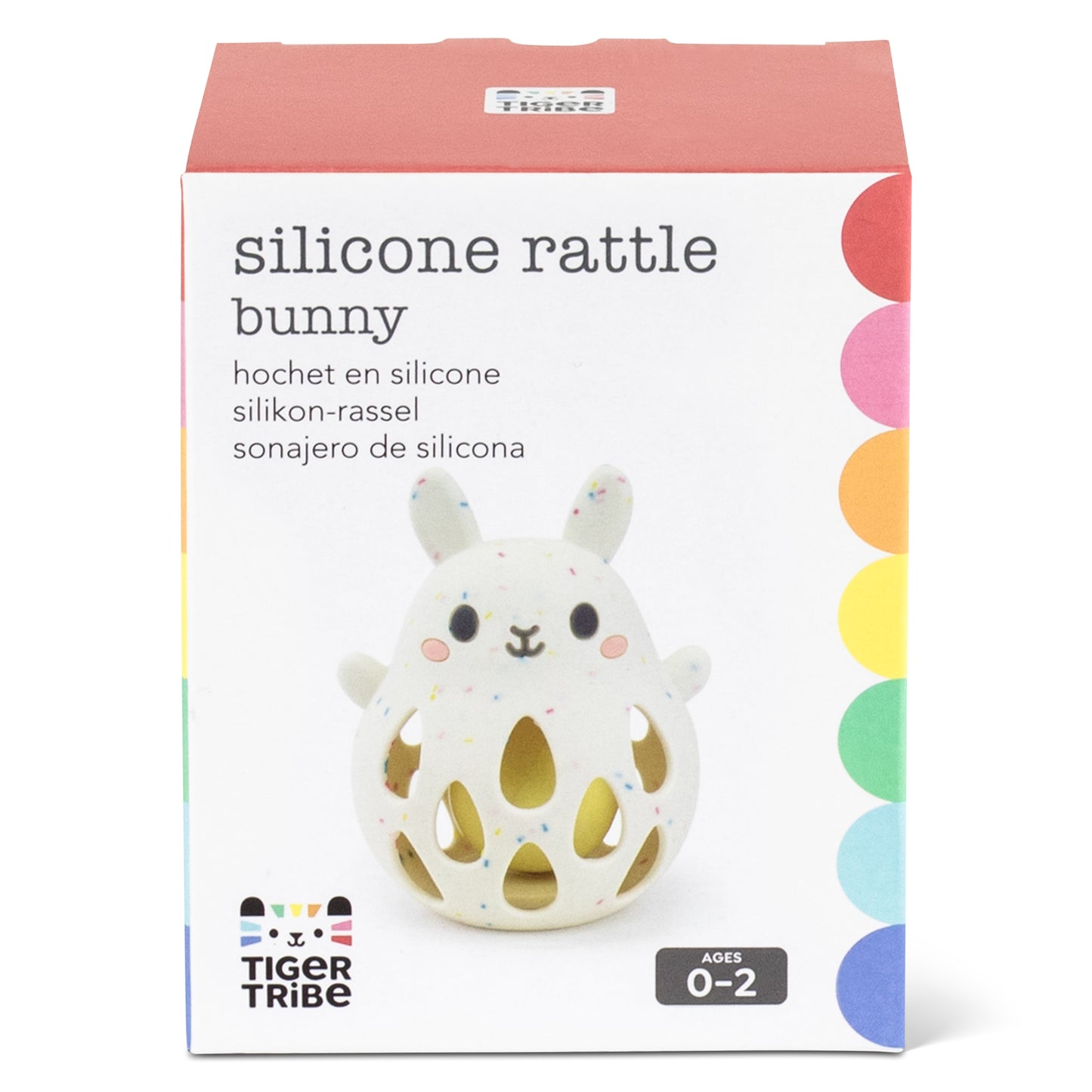 Silicone Buny Rattle Spotty Dot Baby