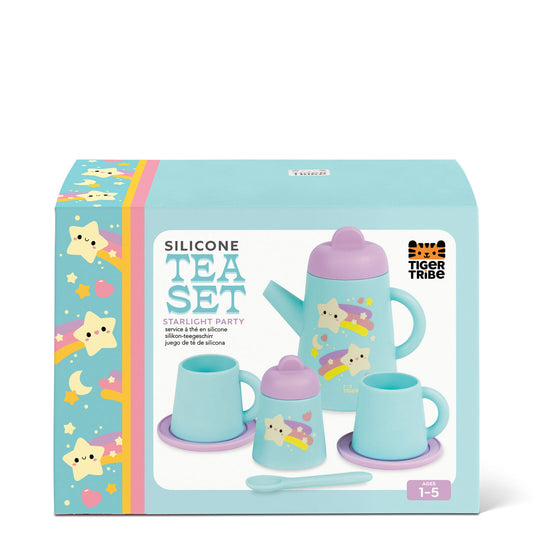Silicone Kids Tea Set Starlight Party Spotty Dot Toys