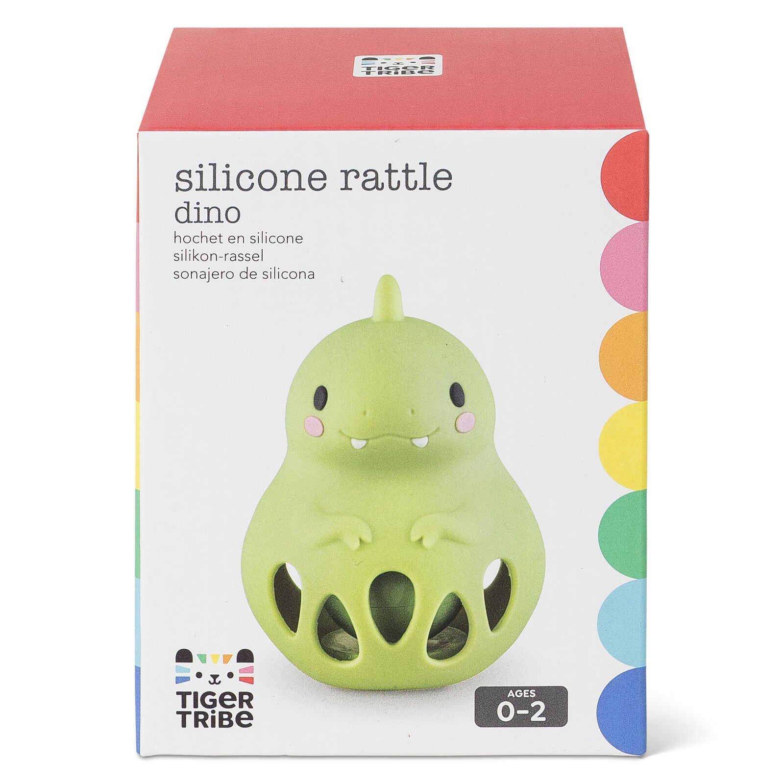 Silicone Rattle Dino Spotty Dot Toys