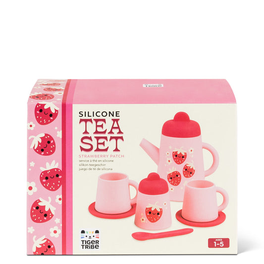 Silicone Tea Set Strawberry Patch Spotty Dot Toys