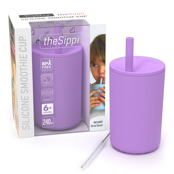 Smoothie Sippy Cup 240ml Lilac - Spotty Dot AU