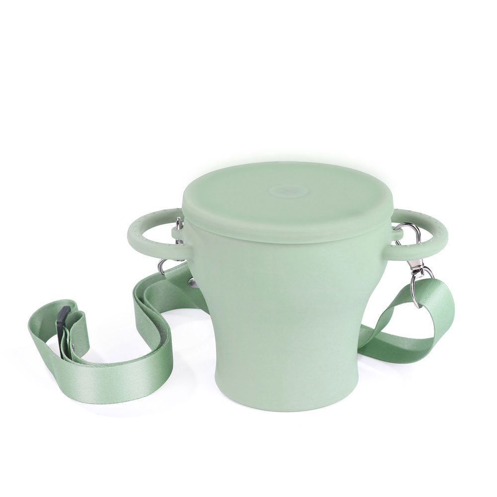 Silicone Snack Cup - Sage - Spotty Dot AU