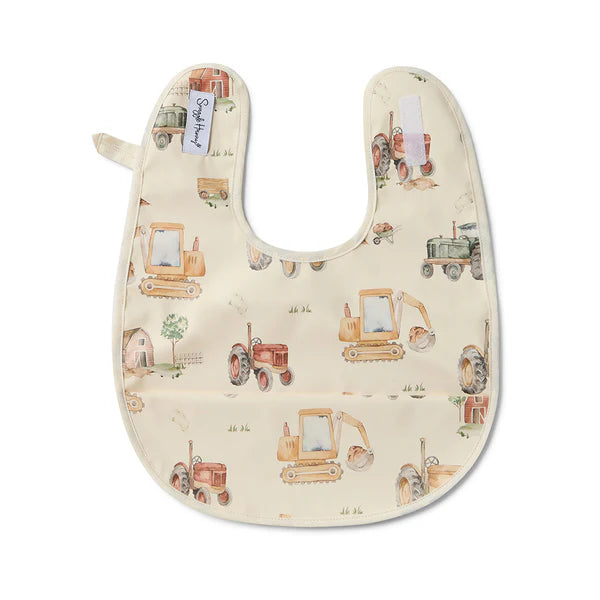 Snuggle Bib Diggers & Tractors Spotty Dot Baby