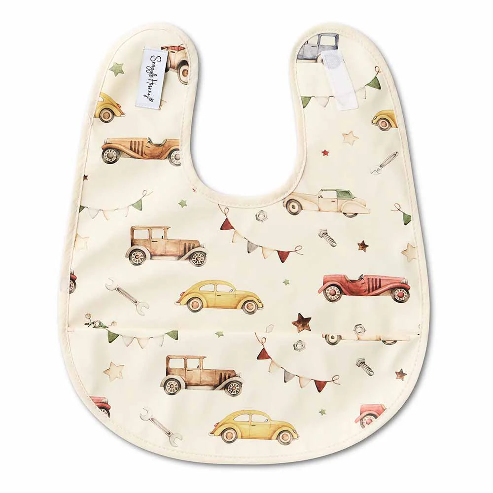 Snuggle Bib Vintage Cars Spotty Dot Baby