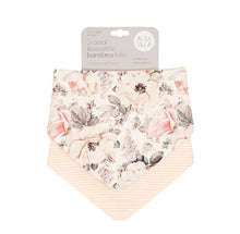 Load image into Gallery viewer, Bandana Dribble Bibs - 2 pack reversible - Soft Florals
