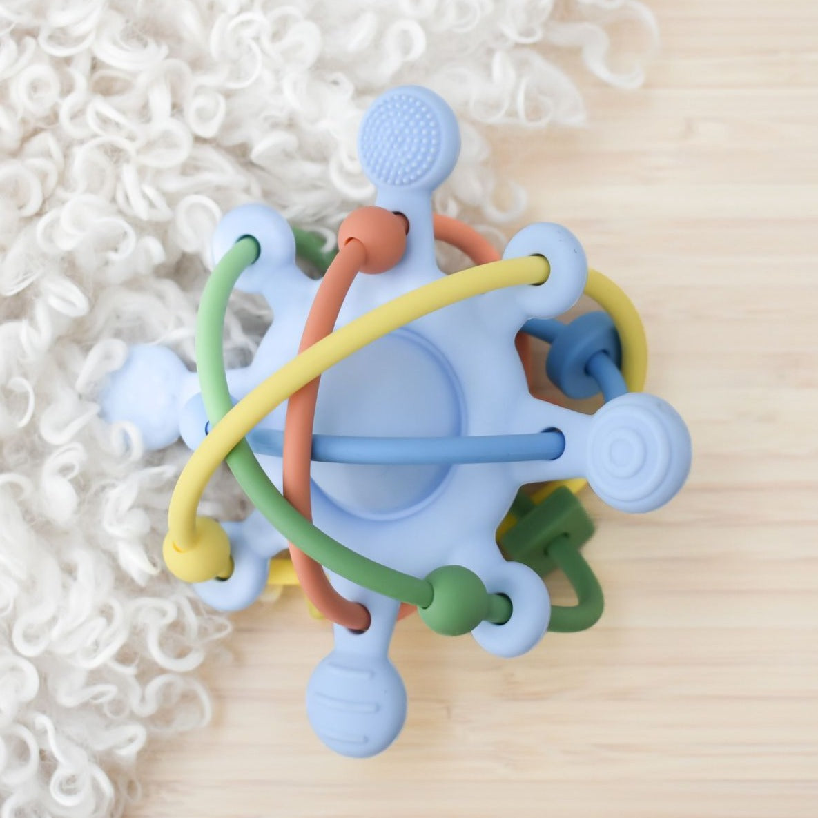 Silicone Sensory Space Rattle Teether - Spotty Dot Toys