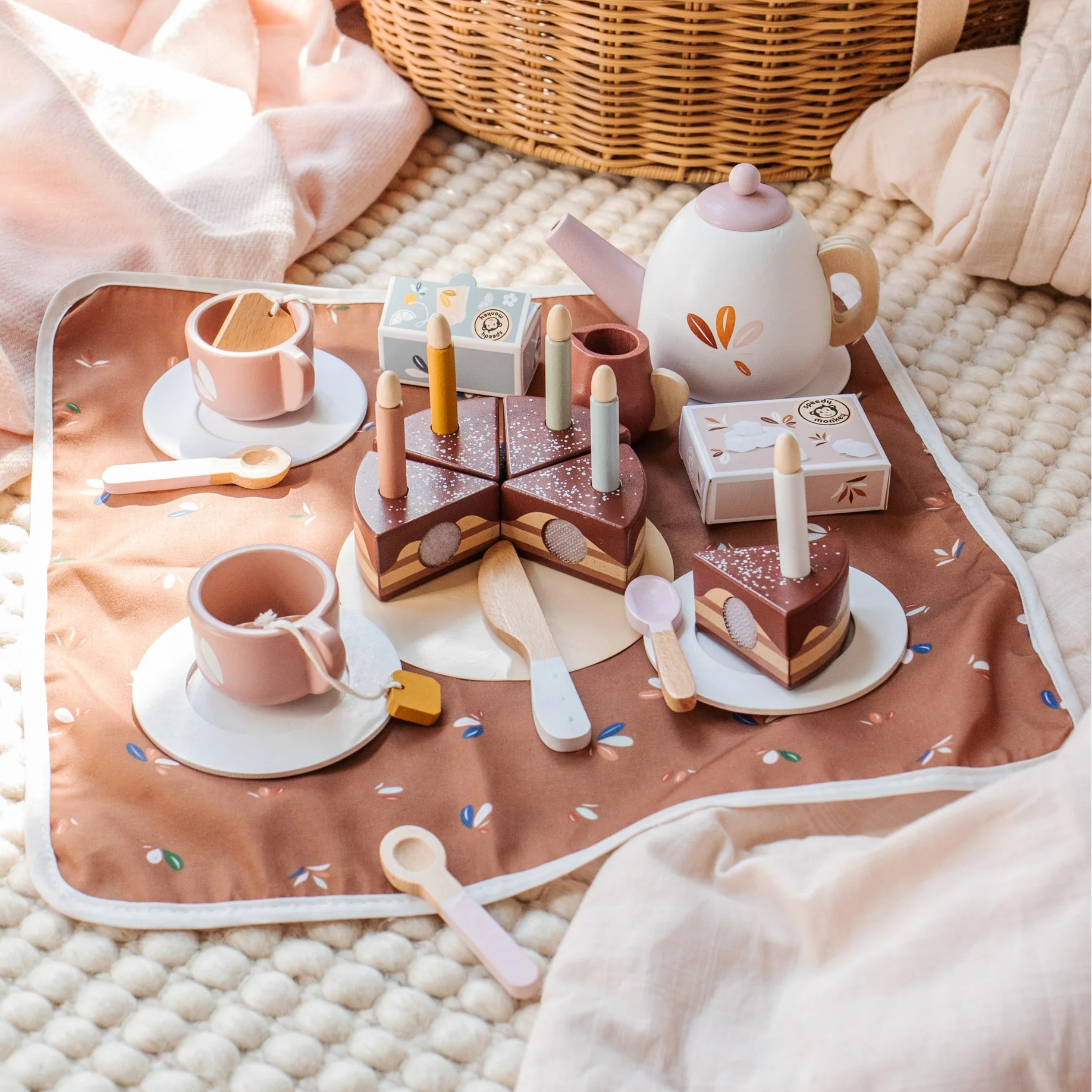 Speedy Monkey Birthday Tea Set Spotty Dot Toys