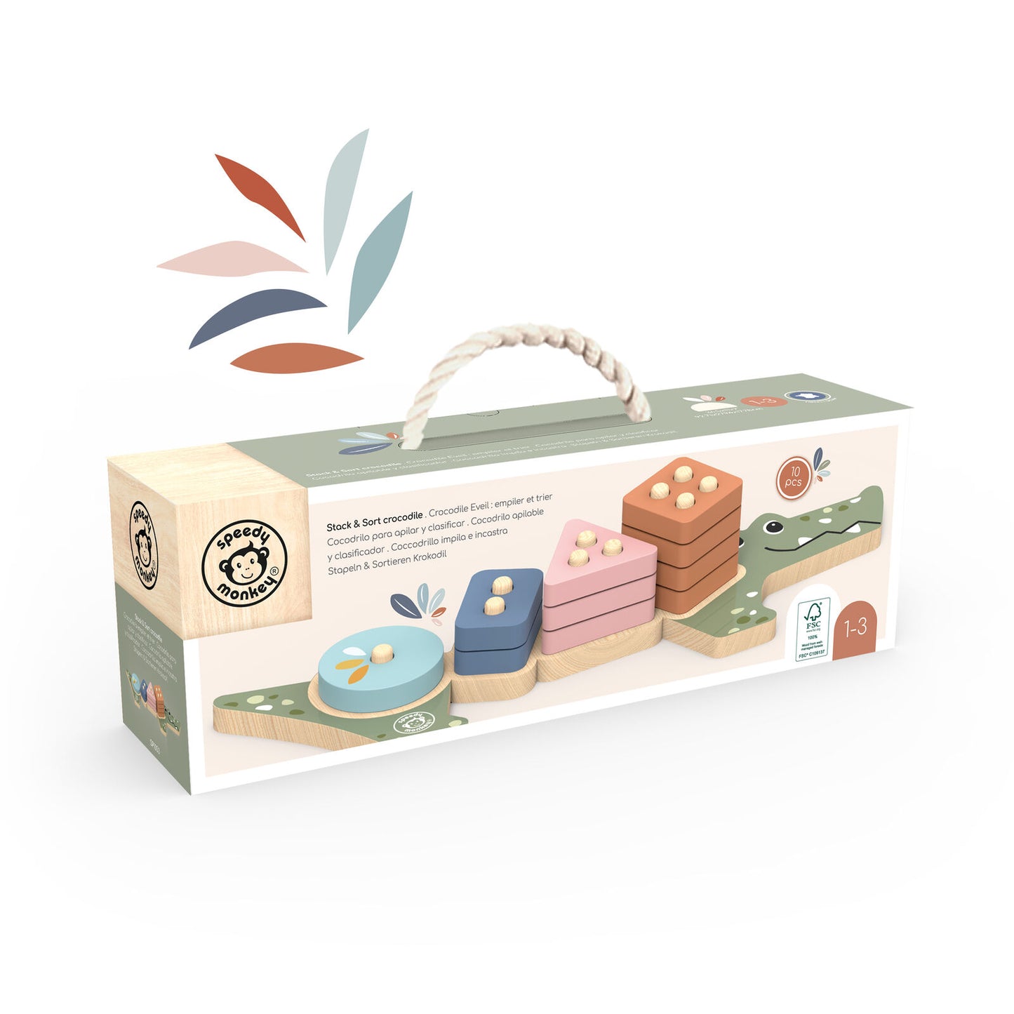 Stack & Sort Crocodile Spotty Dot Toys