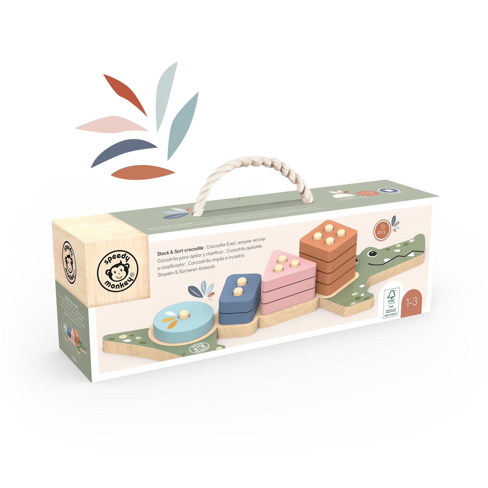 Stack & Sort Crocodile Spotty Dot Toys