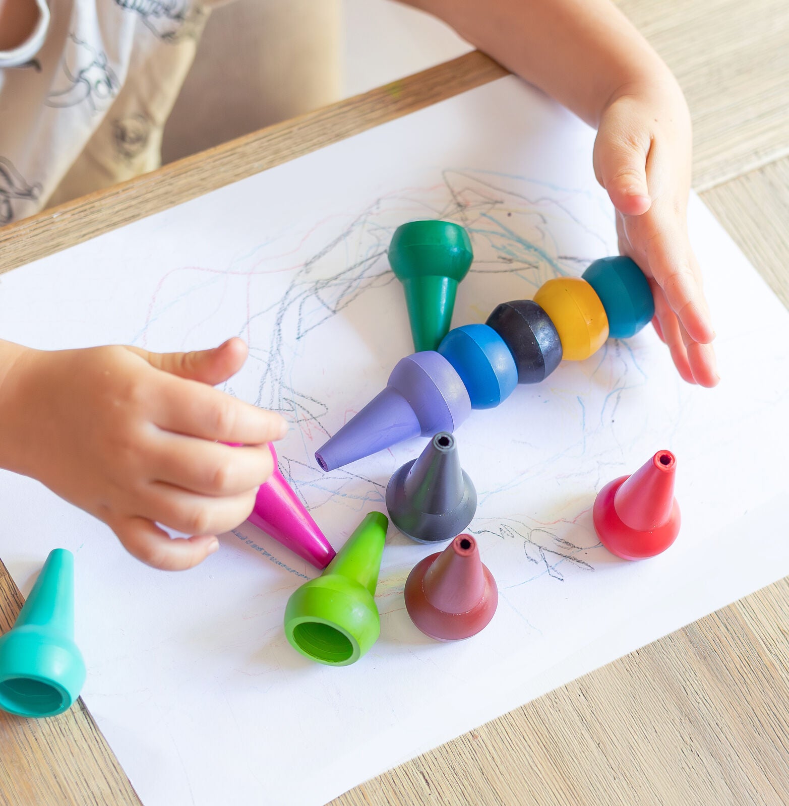 Stackable Crayons Candy Colours Spotty Dot Toys