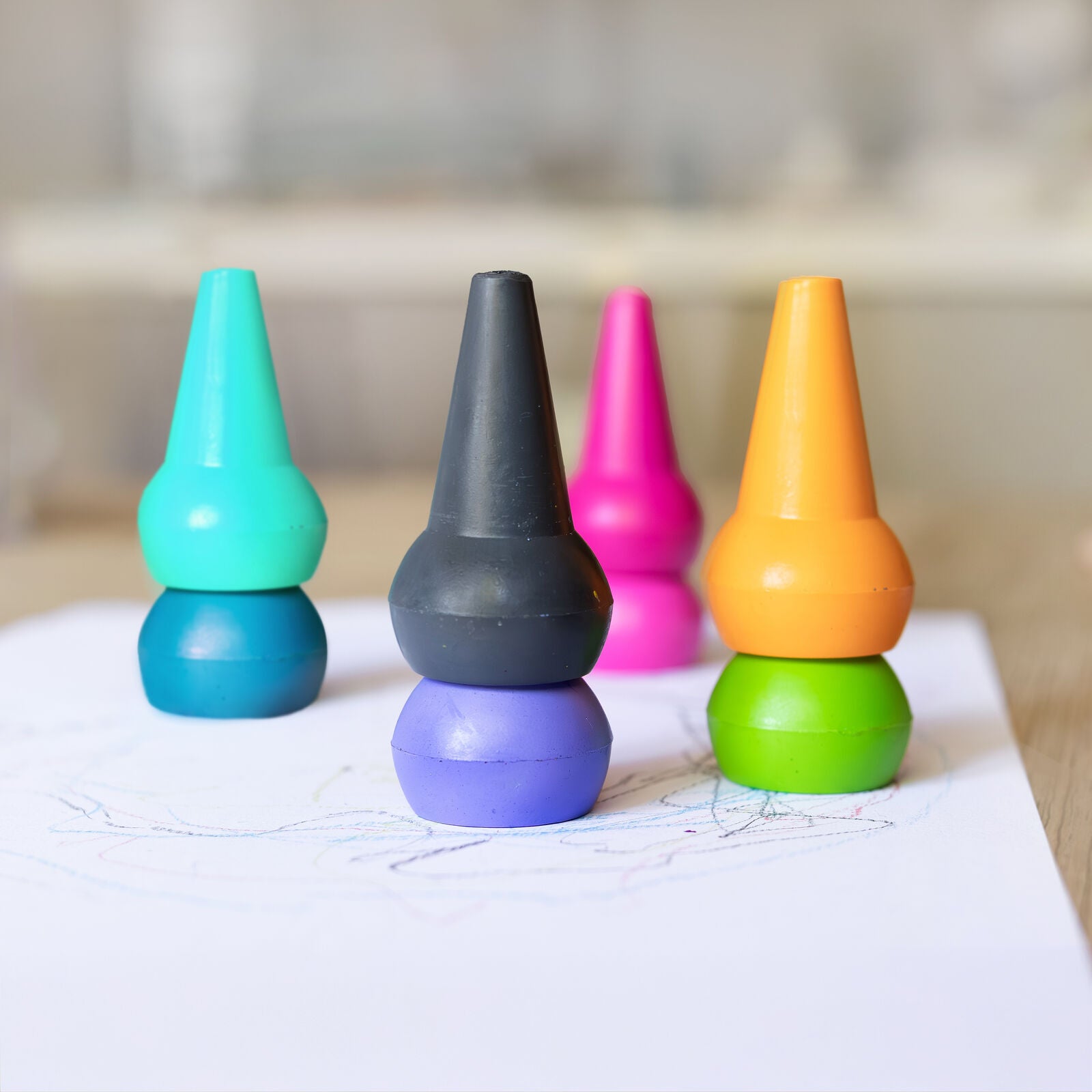 Stackable Crayons Candy Colours Spotty Dot Toys