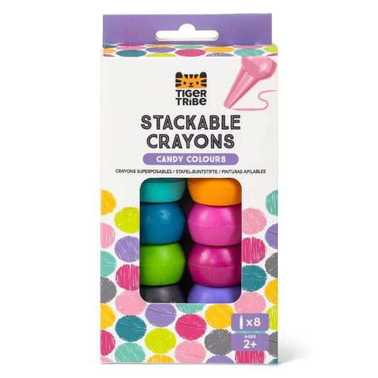 Stackable Crayons Candy Colours Spotty Dot Toys