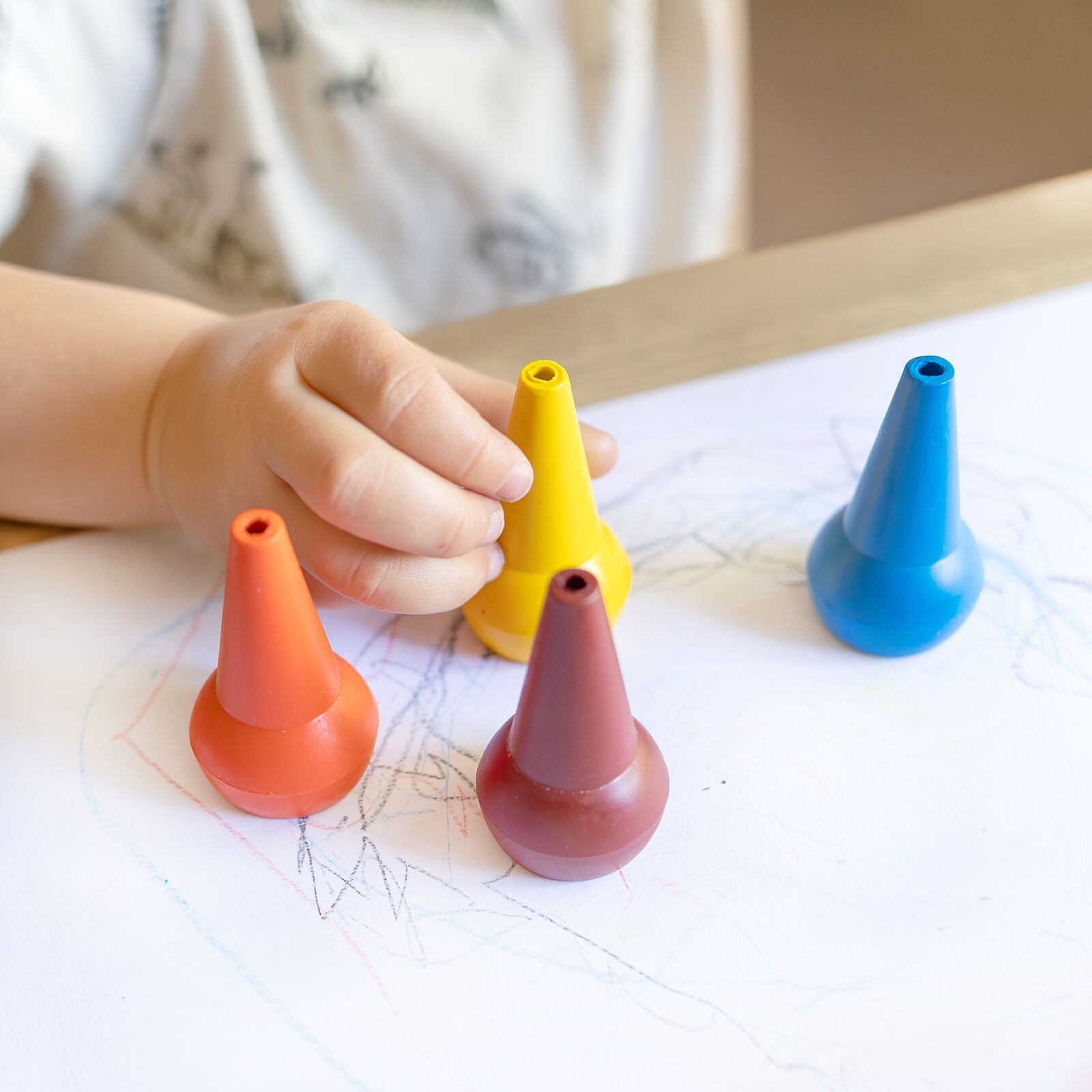 Stackable Crayons Retro Rainbow Spotty Dot Toys
