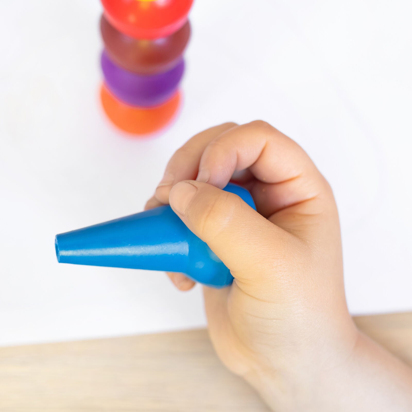 Stackable Crayons Retro Rainbow Spotty Dot Toys
