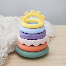 Load image into Gallery viewer, Rainbow Stacking Teether Toy - Spotty Dot
