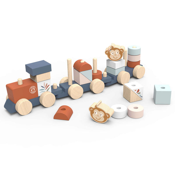 Wooden Stacking Train - Spotty Dot Toys