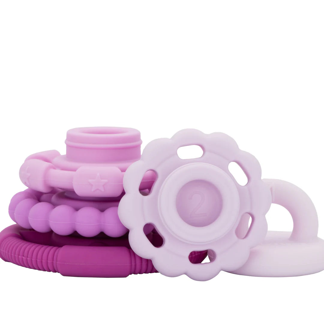 Stacking Teether Toy Raspberry Ombre Spotty Dot Toys