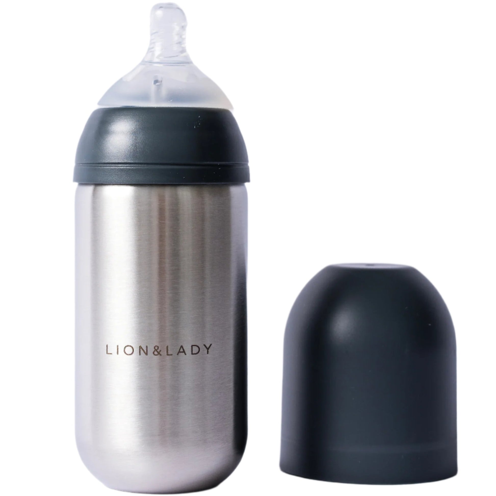 Stainless Steel Baby Bottle French Navy Spotty Dot Child