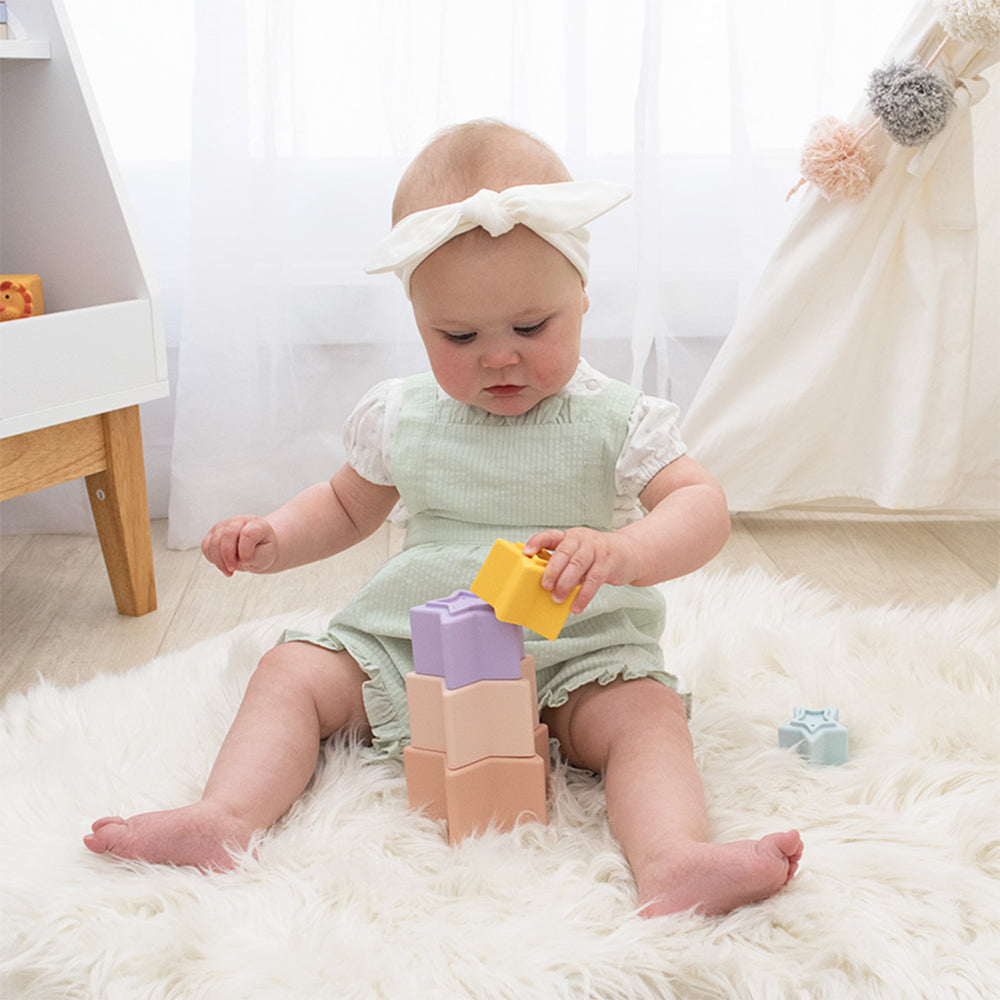Star Silicone Nesting Blocks Pastel - Spotty Dot Toys
