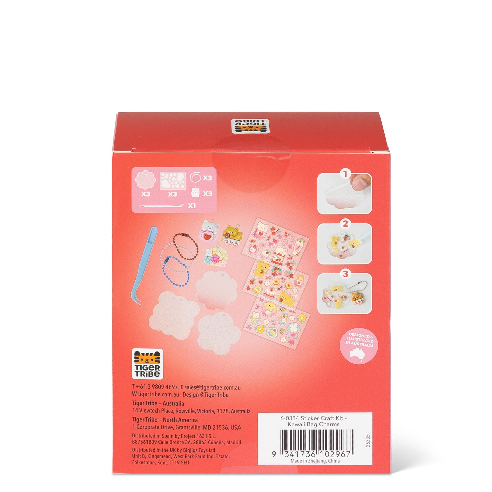 Sticker Craft Kit Kawaii Bag Charms Spotty Dot Toys