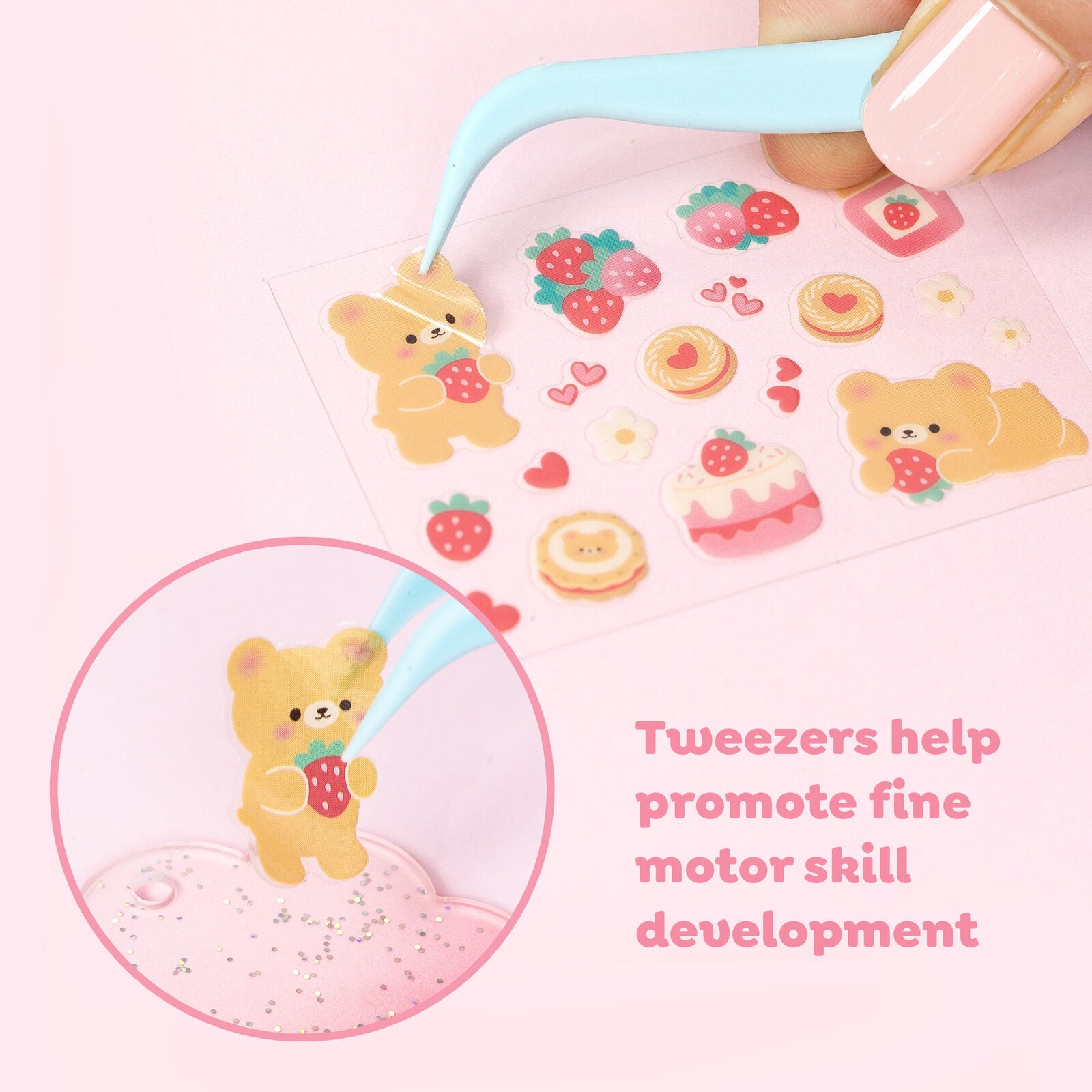 Sticker Craft Kit Kawaii Bag Charms Spotty Dot Toys