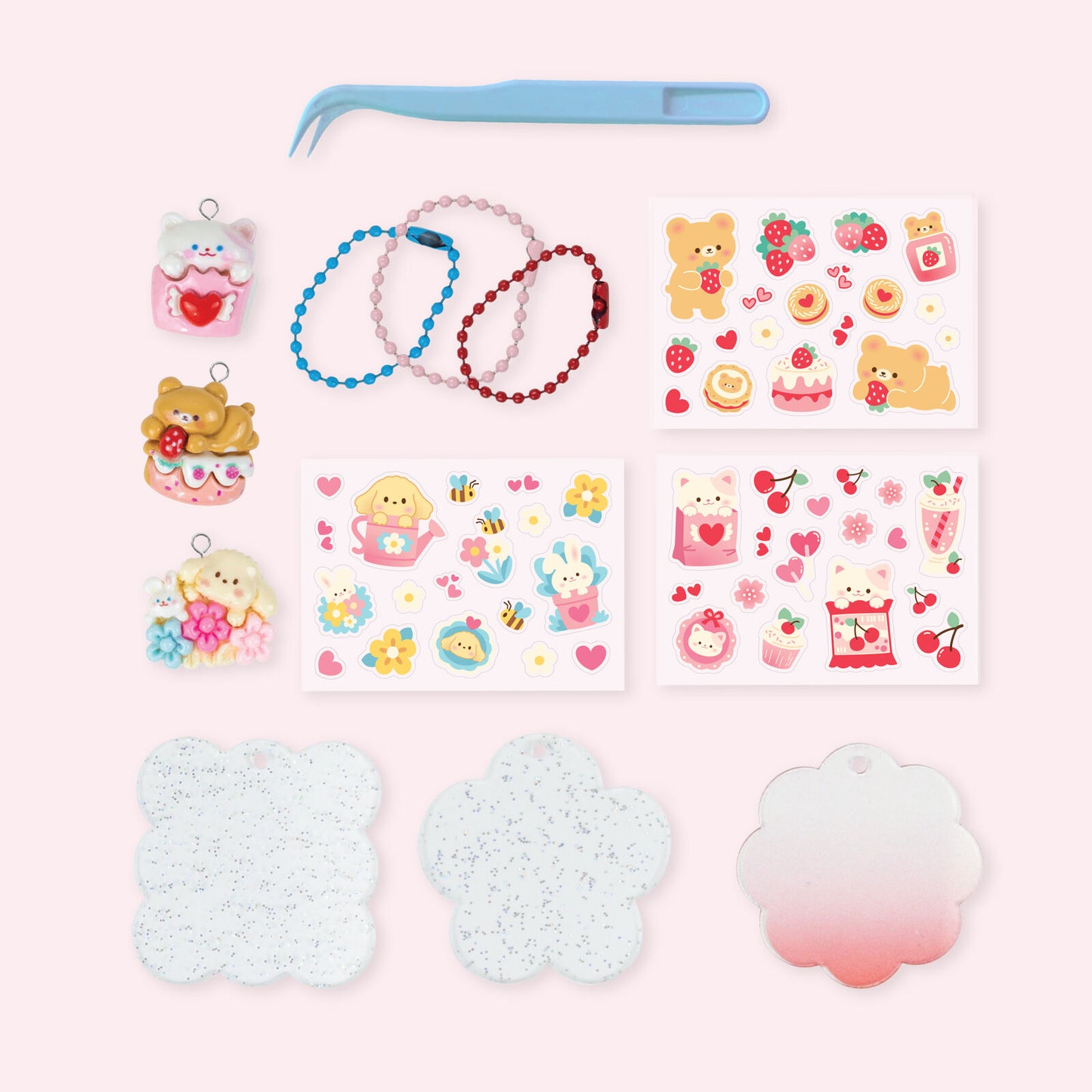 Sticker Craft Kit Kawaii Bag Charms Spotty Dot Toys