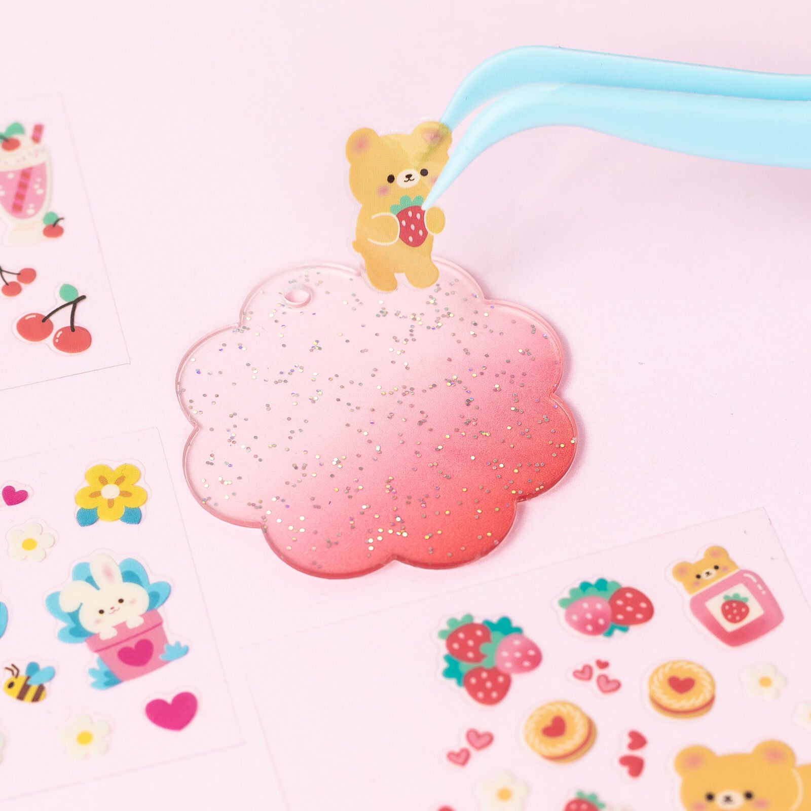 Sticker Craft Kit Kawaii Bag Charms Spotty Dot Toys