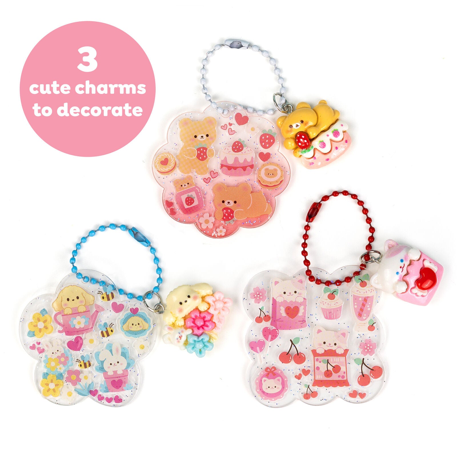 Sticker Craft Kit Kawaii Bag Charms Spotty Dot Toys