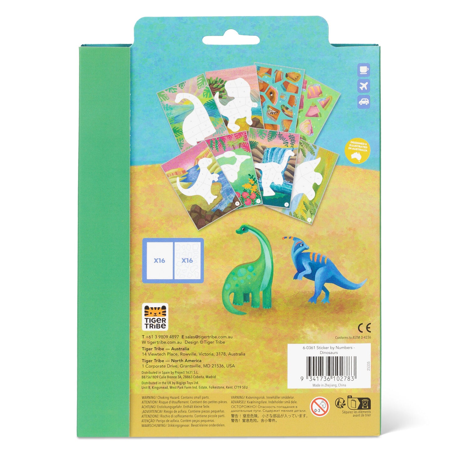 Sticker by Numbers Dinosaurs Spotty Dot Toys