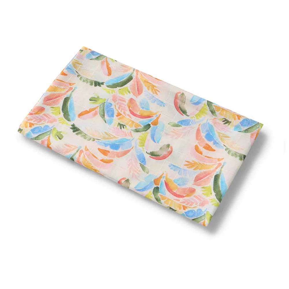 Summer Palm Muslin Organic Baby Wrap Spotty Dot Kids