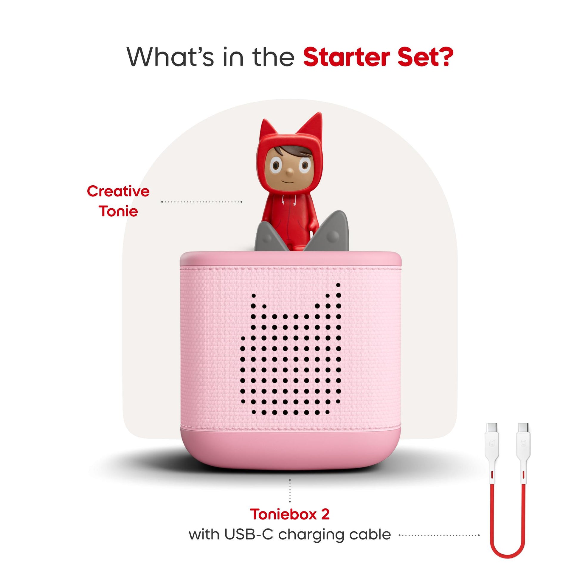 Toniebox 2 Cloud Pink & Creative Rubie Set Spotty Dot Toys