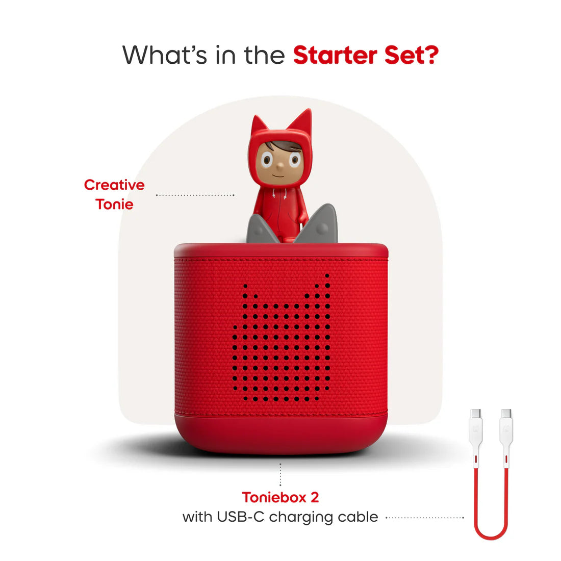 Toniebox 2 Sunset Red Creative Tonie Rubie Spotty Dot Toys