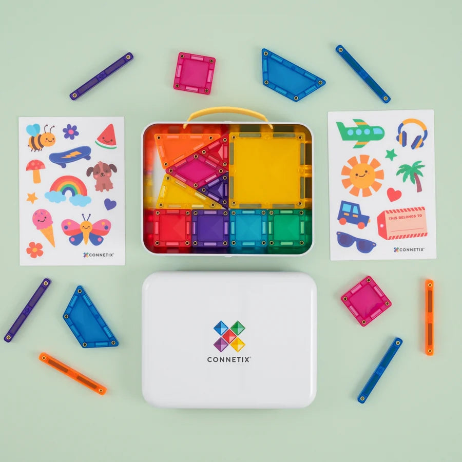 Travel Pack Mini 32 Pieces Connetix Magnetic Tiles Spotty Dot Toys
