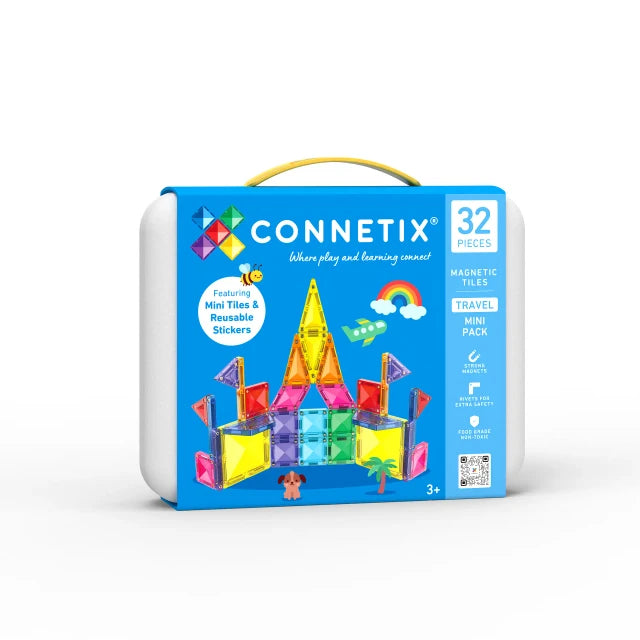 Travel Pack Mini 32 Pieces Connetix Magnetic Tiles Spotty Dot Toys