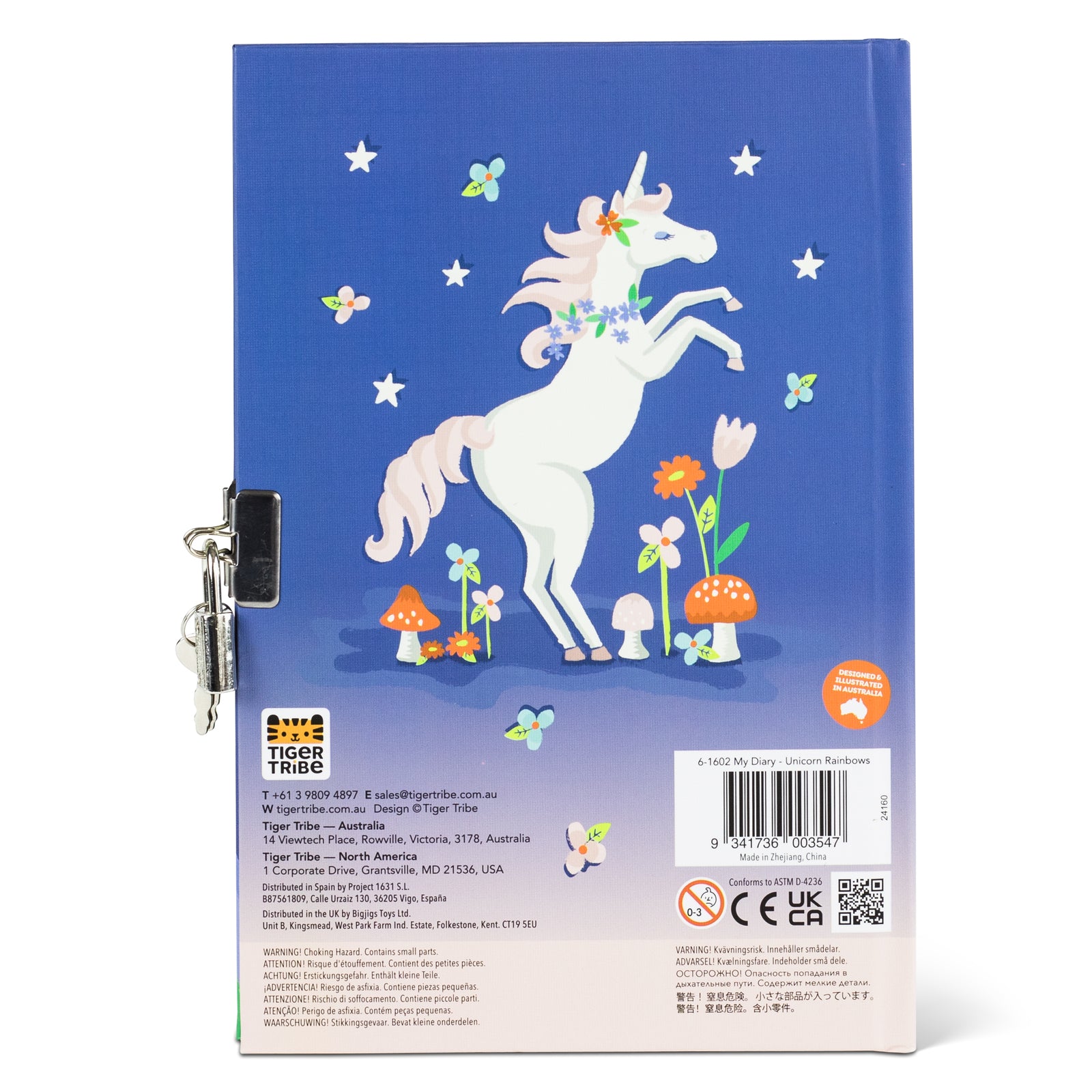 Unicorn Lockable Diary Spotty Dot Toys
