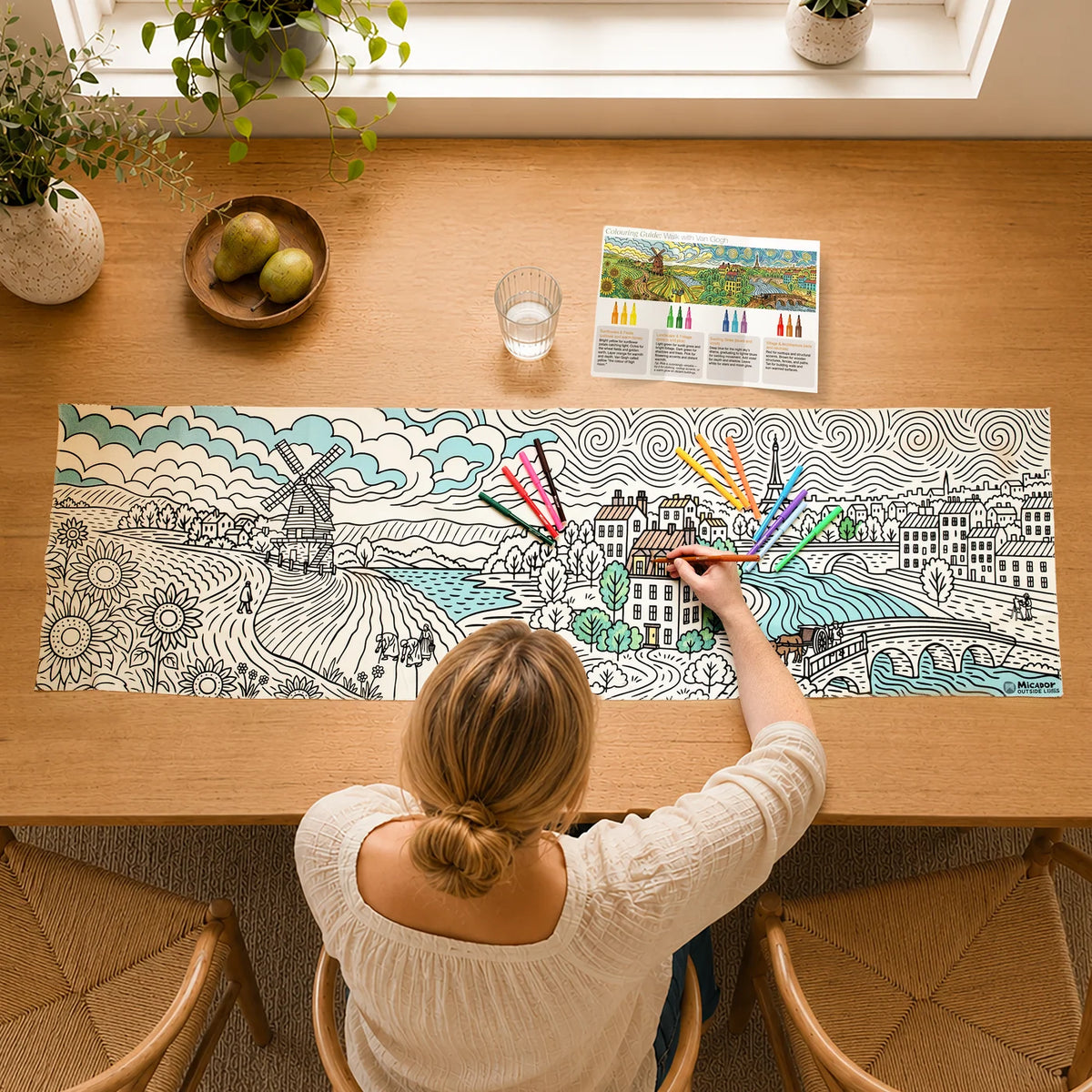Walk with Van Gogh Table Canvas Colouring Spotty Dot Toys