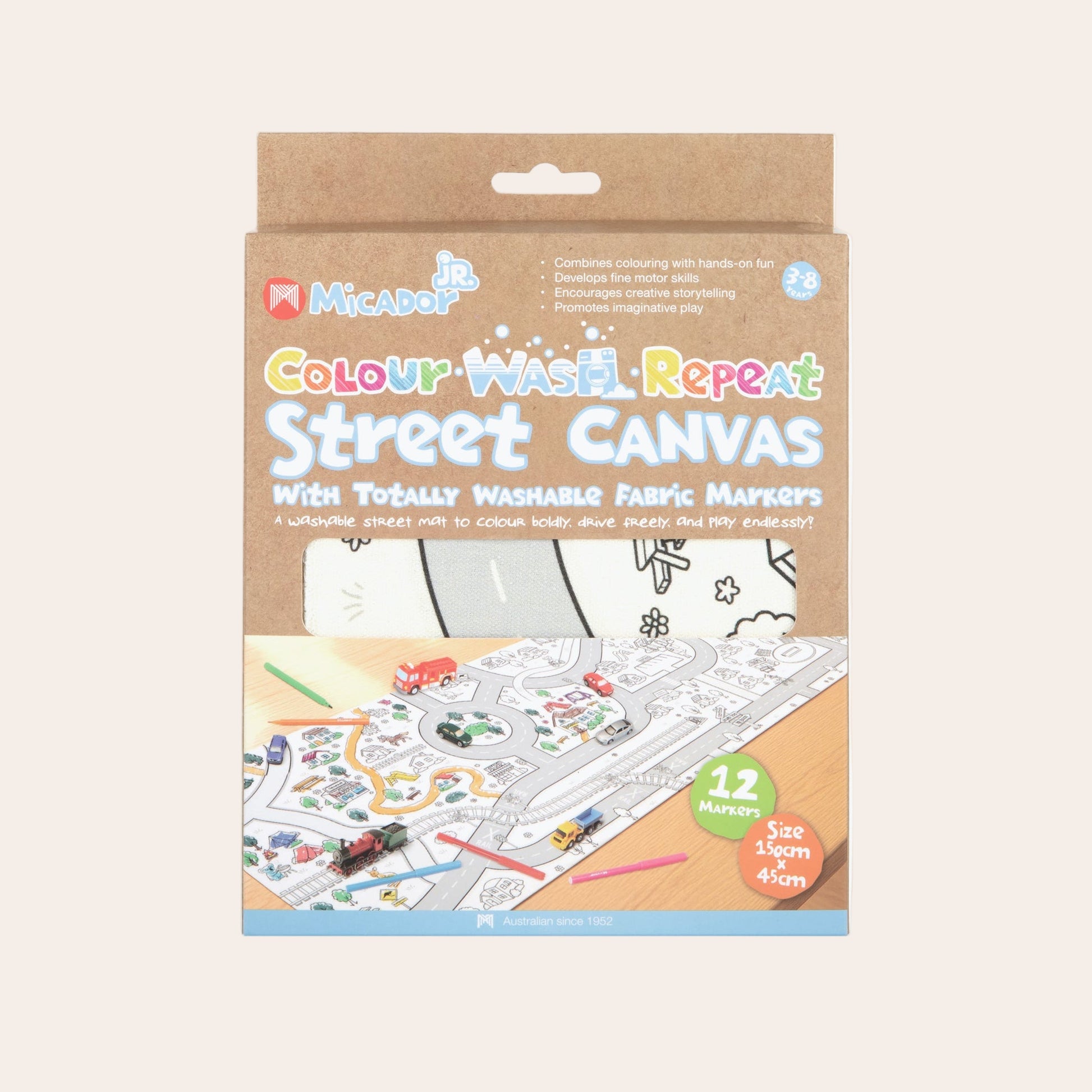 Wash Colour Repeat Street Canvas Micador Spotty Dot Toys