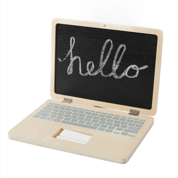 Wooden Laptop Chalkboard - Spotty Dot