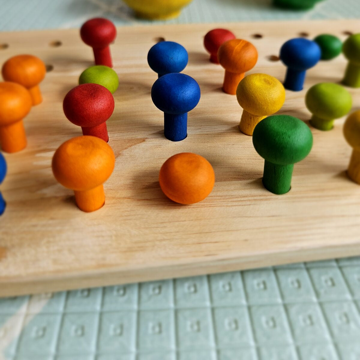Wooden Peg Board Spotty Dot Toys